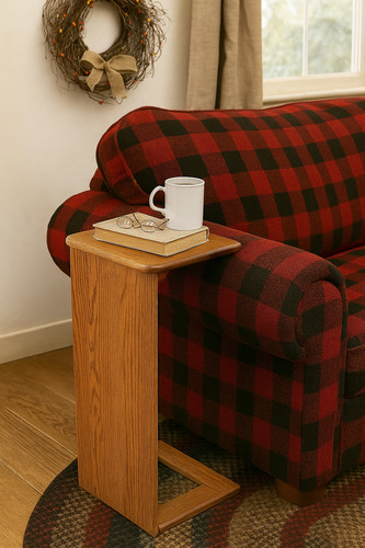 Amish made solid oak sofa - made,